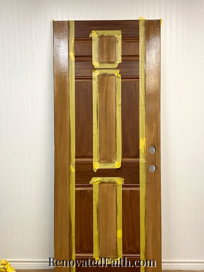 如何把一扇门漆成木纹